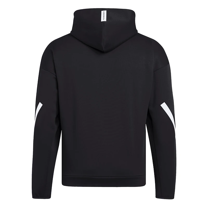 Sweat à capuche zippé adidas noir Louisville Cardinals Z.N.E. pour homme