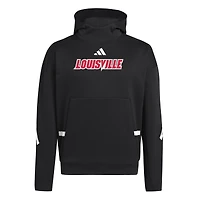 Sweat à capuche adidas noir Louisville Cardinals Z.N.E. pour homme