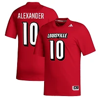 Men's adidas Jaire Alexander Red Louisville Cardinals Replica Football Alumni Jersey