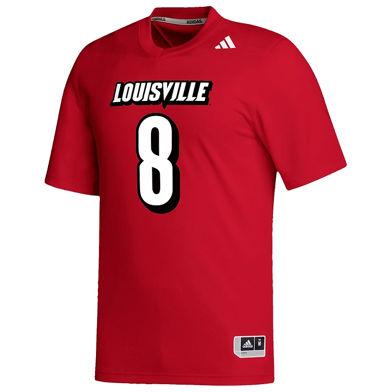 Maillot de football américain réplique adidas Lamar Jackson rouge des Cardinals Louisville pour homme