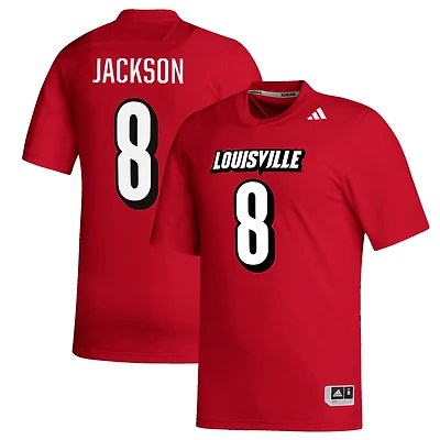 Maillot de football américain réplique adidas Lamar Jackson rouge des Cardinals Louisville pour homme