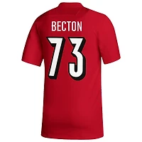 Maillot de football américain réplique rouge Mekhi Becton des Cardinals Louisville pour homme