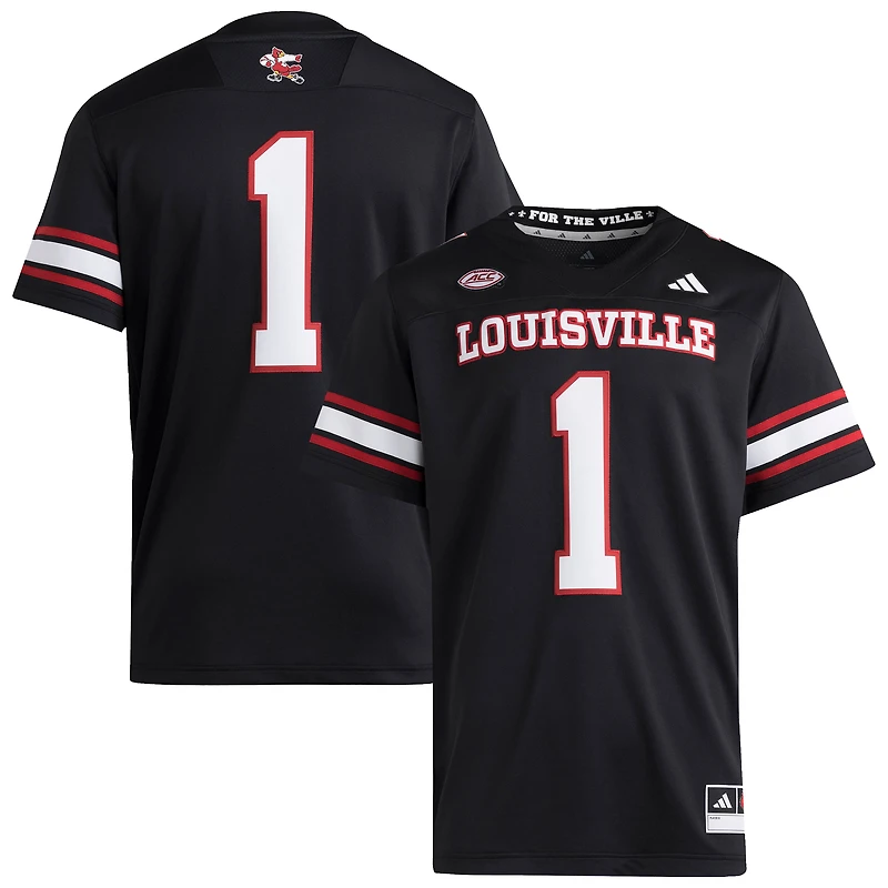 Maillot adidas Premier Strategy noir des Louisville Cardinals pour homme