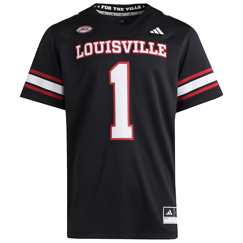 Maillot adidas Premier Strategy noir des Louisville Cardinals pour homme