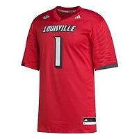 adidas #1 Cardinal Louisville Cardinals Premier Maillot de football pour homme