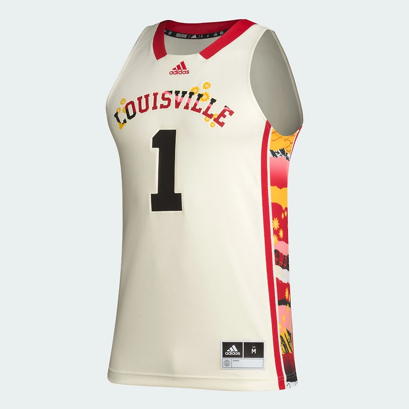 adidas #1 Kaki Louisville Cardinals Honoring Black Excellence Basketball Jersey