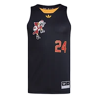 Men's adidas #24 Black/Gold Louisville Cardinals Black History Month Basketball Jersey