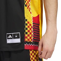 Men's adidas #24 Black/Gold Louisville Cardinals Black History Month Basketball Jersey