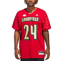 Maillot de stratégie Premier Alternate des Louisville Cardinals rouge adidas #24 pour homme
