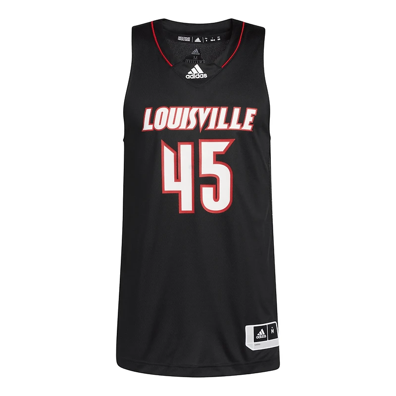 Maillot adidas #45 Louisville Cardinals Swingman pour homme, noir