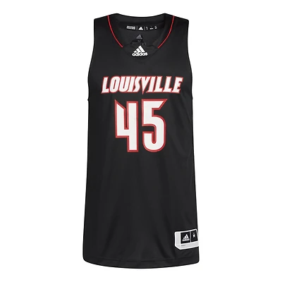 Maillot adidas #45 Louisville Cardinals Swingman pour homme, noir