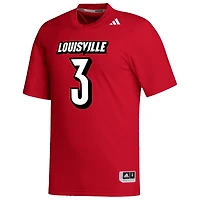 Maillot de football réplique rouge des anciens élèves Cardinals Louisville, adidas Quincy Riley, pour homme