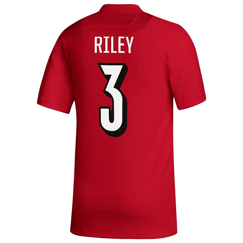Maillot de football réplique rouge des anciens élèves Cardinals Louisville, adidas Quincy Riley, pour homme