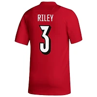 Maillot de football réplique rouge des anciens élèves Cardinals Louisville, adidas Quincy Riley, pour homme