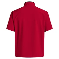 Veste à manches courtes demi-zipée rouge adidas Louisville Cardinals Coaches Sideline pour homme