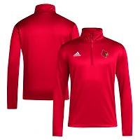 Haut adidas pour hommes des Louisville Cardinals Coaches Sideline Quarter-Zip rouge