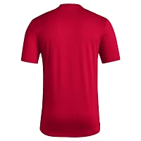 T-shirt d'avant-match trilatéral adidas des Louisville Cardinals 2024 Locker pour hommes, rouge