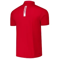 Polo d'entraîneur rouge des Louisville Cardinals adidas pour homme