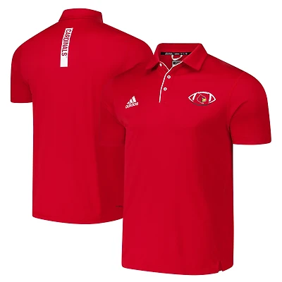 Polo d'entraîneur rouge des Louisville Cardinals adidas pour homme