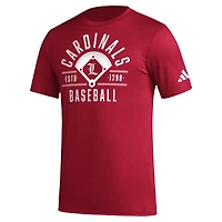 Men's adidas  Red Louisville Cardinals Exit Velocity Baseball Pregame AEROREADY T-Shirt