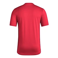 Men's adidas  Red Louisville Cardinals Locker Practice Football Pre-Game T-Shirt