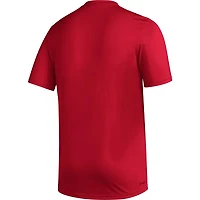 Men's adidas Red Louisville Cardinals Pregame AEROREADY T-Shirt