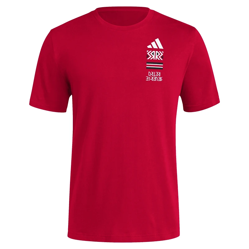 Men's adidas Red Louisville Cardinals Reverse Retro Baseball 2 Hit T-Shirt