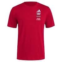 Men's adidas Red Louisville Cardinals Reverse Retro Baseball 2 Hit T-Shirt