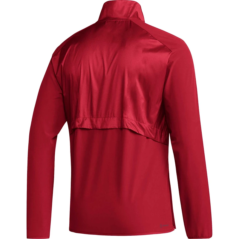 Veste pour homme Adidas Louisville Cardinals Sideline AEROREADY Raglan Sleeve Quarter-Zip Jacket