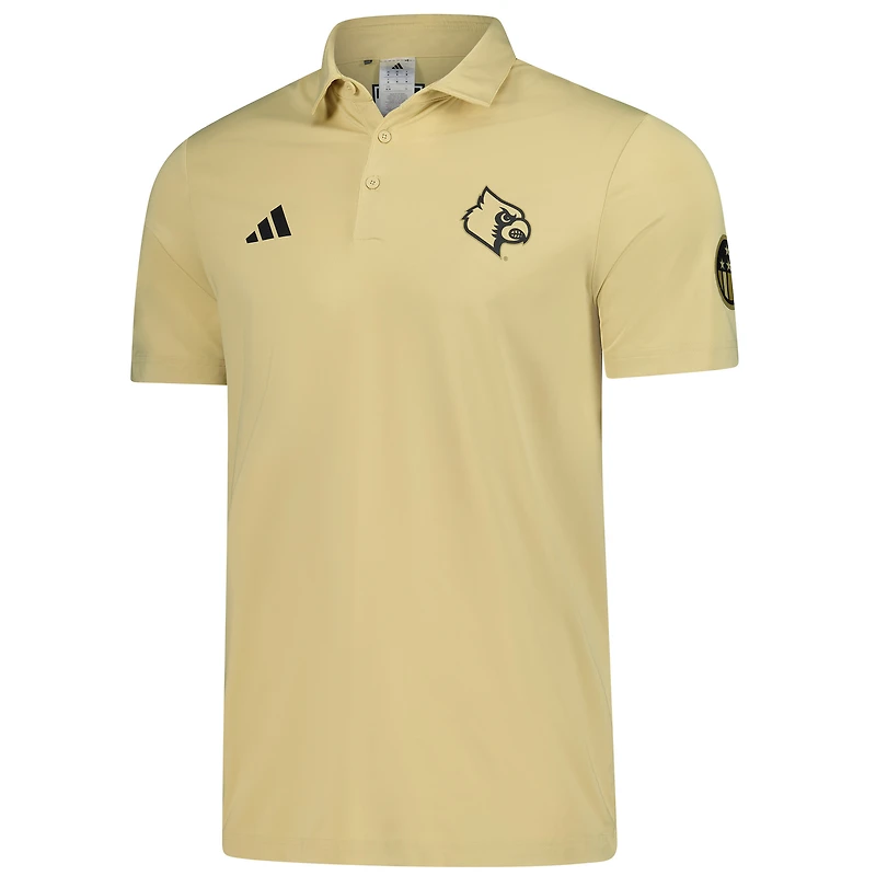 Men's adidas Tan Louisville Cardinals Salute to Service Ultimate365 Solid Polo