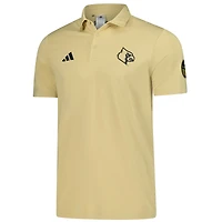Men's adidas Tan Louisville Cardinals Salute to Service Ultimate365 Solid Polo