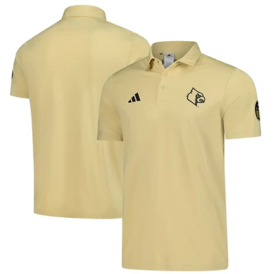Men's adidas Tan Louisville Cardinals Salute to Service Ultimate365 Solid Polo