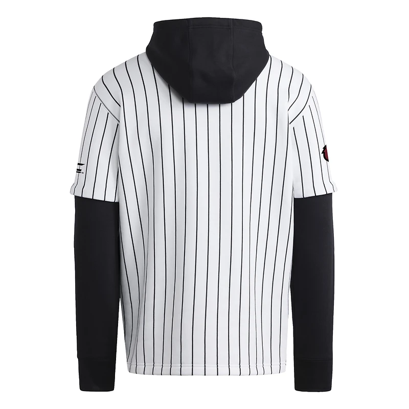 Men's adidas White/Black Louisville Cardinals Baseball Hoodie