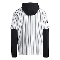 Sweat à capuche adidas blanc/noir pour homme, maillot de baseball des Louisville Cardinals