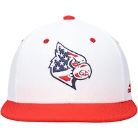 Men's adidas White Louisville Cardinals On-Field Baseball Fitted Hat