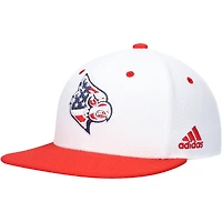 Casquette ajustée adidas Louisville Cardinals On-Field Baseball blanche pour homme