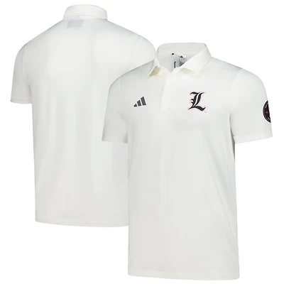 Polo adidas blanc pour homme des Louisville Cardinals Wear Pink la sensibilisation au cancer du sein
