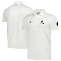 Polo adidas blanc pour homme des Louisville Cardinals Wear Pink la sensibilisation au cancer du sein