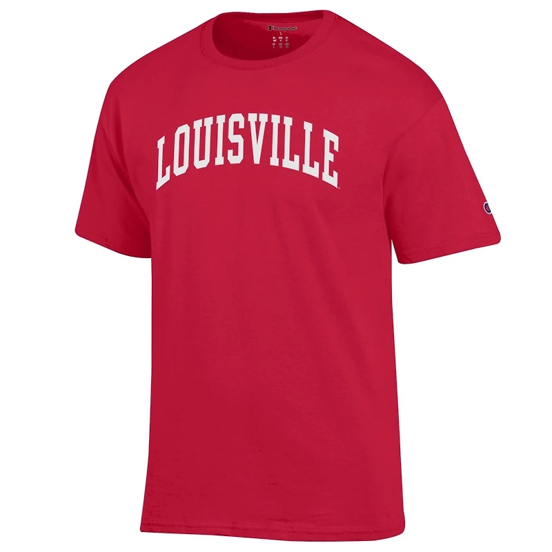 T-shirt rouge Champion pour homme, motif arche basique des Cardinals de Louisville