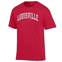 T-shirt rouge Champion pour homme, motif arche basique des Cardinals de Louisville