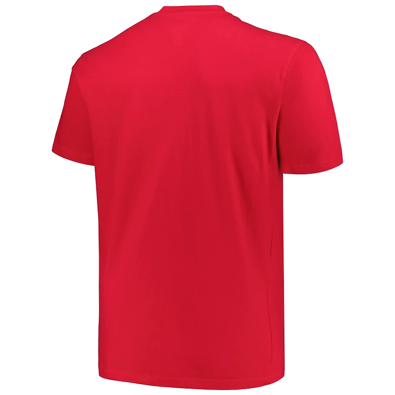 T-shirt Champion Rouge Louisville Cardinals Big & Tall Arch Over Logo pour hommes