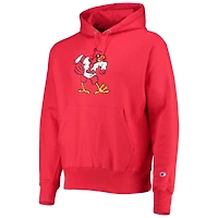 Chandail à capuchon rouge Champion pour hommes Louisville Cardinals Vault Logo Reverse Weave