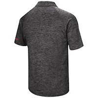 Men's Colosseum Black Louisville Cardinals Big & Tall Down Swing Polo