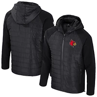 Veste à capuche entièrement zippée Block The Sun pour homme Colosseum Black Louisville Cardinals