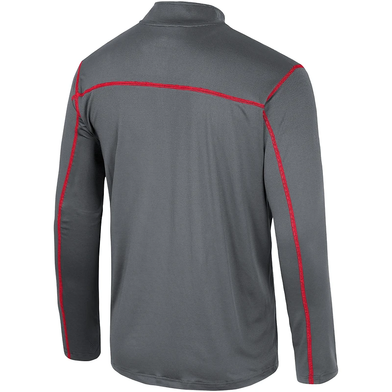 Men's Colosseum Black Louisville Cardinals Cameron Quarter-Zip Windshirt
