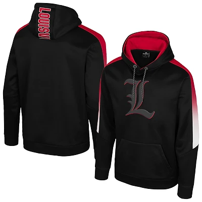 Men's Colosseum Black Louisville Cardinals The Gang Blackout Hoodie