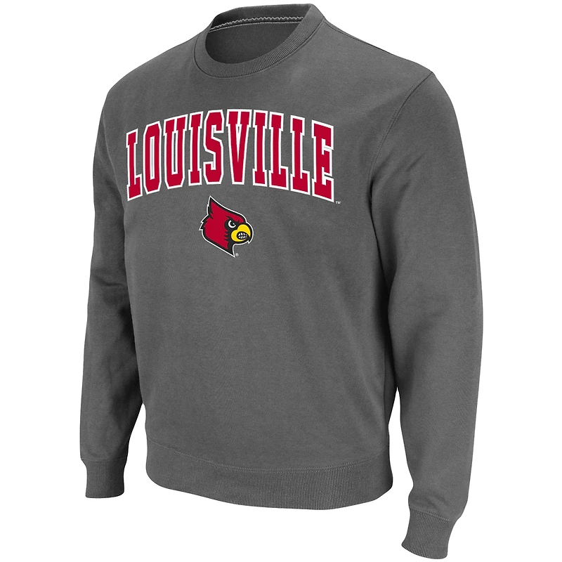 Sweat Colosseum Charcoal Louisville Cardinals Arch & Logo Tackle Twill pour homme