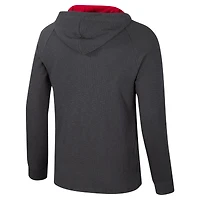 Men's Colosseum  Charcoal Louisville Cardinals Dujour Ralgan Long Sleeve Henley Hoodie T-Shirt