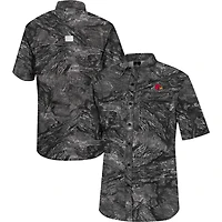 Chemise de pêche Colosseum Charcoal Louisville Cardinals Realtree Aspect Charter pour homme