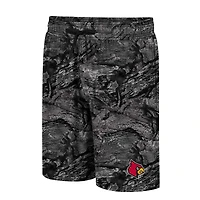 Men's Colosseum Charcoal Louisville Cardinals Realtree Aspect Ohana Swim Shorts